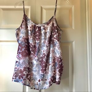 LOFT Spaghetti Strap Floral Blouse